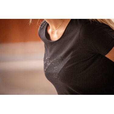 T-Shirt Pénélope Iconic Strass Schwarz