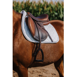 Satteldecke Riding World Velours Weiß Weiß