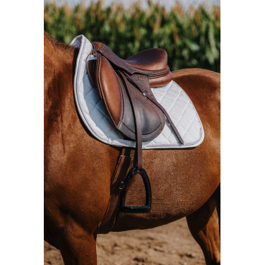 Satteldecke Riding World Velours Weiß Weiß