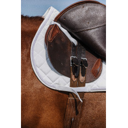 Satteldecke Riding World Velours Weiß Weiß