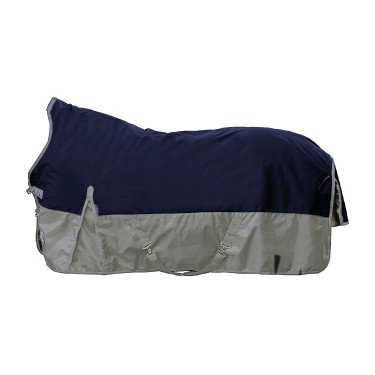 Highneck-Decke HKM Winnipeg 1200D 200g Dunkelblau / Hellgrau