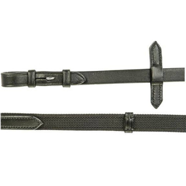 HKM verflochtene Gummizügel Schwarz