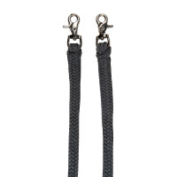 Ethologisches Strass-Halfter mit Zügeln / Stricken HKM Grau / Traube