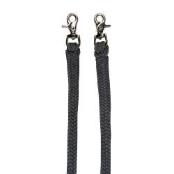 Ethologisches Strass-Halfter mit Zügeln / Stricken HKM Grau / Traube Ethologisches Strass-Halfter mit Zügeln / Stricken HKM Grau / Traube