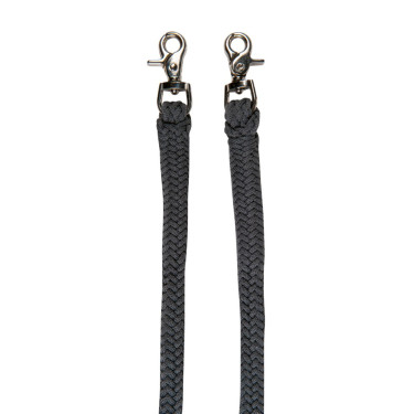 Ethologisches Strass-Halfter mit Zügeln / Stricken HKM Grau / Traube Ethologisches Strass-Halfter mit Zügeln / Stricken HKM Grau / Traube