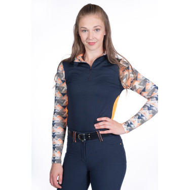 HKM Lyon Active Funktionsshirt Langarm Dunkelblau