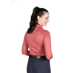 Funktions-T-Shirt HKM Rosewood Allover Print Rost Braun