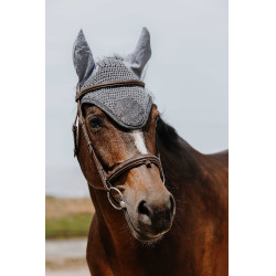 Fliegenhaube Equithème Chic Grau Fliegenhaube Equithème Chic Grau