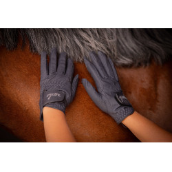 Handschuhe Eden by Pénélope Prisma Strass Marine Marineblau