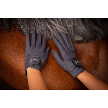 Handschuhe Eden by Pénélope Prisma Strass Marine Marineblau