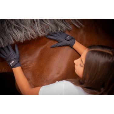 Handschuhe Eden by Pénélope Prisma Strass Marine Marineblau