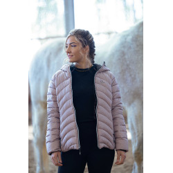 Daunenjacke Ich liebe dich Equithème Lutha Schwarz / Rosa