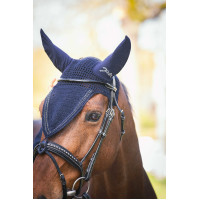 Mütze für Pferde lang Pénélope Strass Marine Marineblau Mütze für Pferde lang Pénélope Strass Marine Marineblau