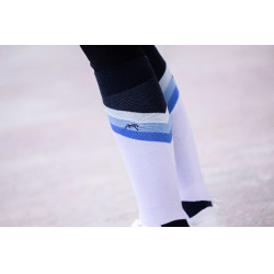 Reitsocken Pénélope Fun Blau / Weiß