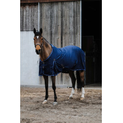 Polycotton-Hemd Equithème Classic Marineblau