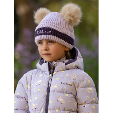 Mütze LeMieux Mini Doppelbommel Flieder Lila Mütze LeMieux Mini Doppelbommel Flieder Lila