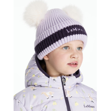 Mütze LeMieux Mini Doppelbommel Flieder Lila Mütze LeMieux Mini Doppelbommel Flieder Lila