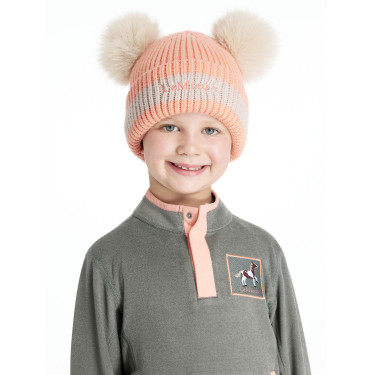 Mütze LeMieux Mini Doppelbommel Pfirsich Rosa Mütze LeMieux Mini Doppelbommel Pfirsich Rosa