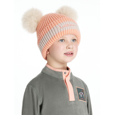 Mütze LeMieux Mini Doppelbommel Pfirsich Rosa Mütze LeMieux Mini Doppelbommel Pfirsich Rosa