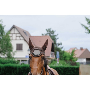 Fliegenhaube Equithème Domino Kupfer Braun