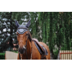 Fliegenhaube Equithème Domino Grau Fliegenhaube Equithème Domino Grau