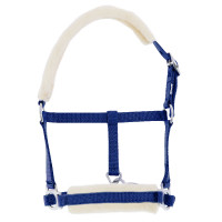 Fohlenhalfter Riding World synthetisches Lammfell Rot