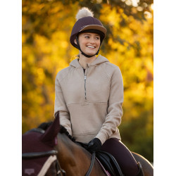 LeMieux Henrietta Halbzip-Hoodie Mandel Braun