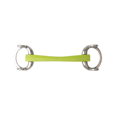 Mundstück Aufziehtrense Metalab Flexi Soft gerade Grün Gr&uuml;n