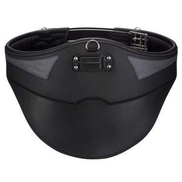 Kurze Bauchgurtschnalle Acavallo Gel & PVC Schwarz