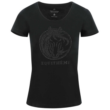 T-Shirt Equithème Magali Kurzarm Schwarz