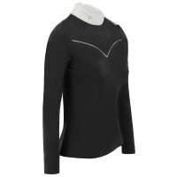 Polo Equithème Valencia langärmelig Schwarz Polo Equithème Valencia langärmelig Schwarz
