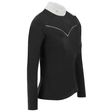 Polo Equithème Valencia langärmelig Schwarz Polo Equithème Valencia langärmelig Schwarz