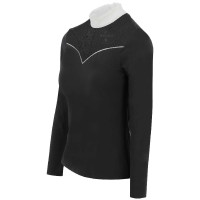 Polo Equithème Valencia langärmelig Schwarz Polo Equithème Valencia langärmelig Schwarz