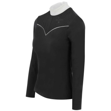 Polo Equithème Valencia langärmelig Schwarz Polo Equithème Valencia langärmelig Schwarz