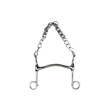 Gebiss mit Kandarenmundstück Metalab hohler Kanon