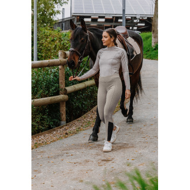 Pull-on Equithème Brigitte Silikon-Vollbesatz Maulwurf Braun