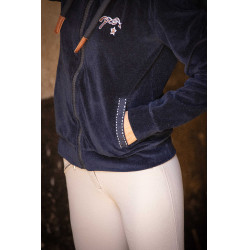 Sweat Zip Emy Velvet Pénélope Marineblau