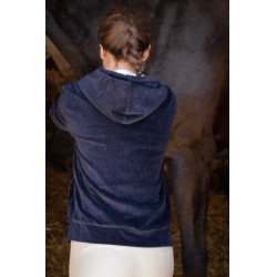 Sweat Zip Emy Velvet Pénélope Marineblau