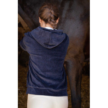 Sweat Zip Emy Velvet Pénélope Marineblau