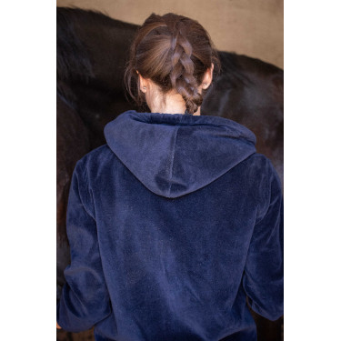 Sweat Zip Emy Velvet Pénélope Marineblau
