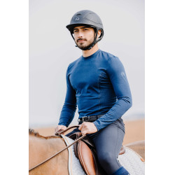 T-shirt Equithème Will lange mouwen Marineblau