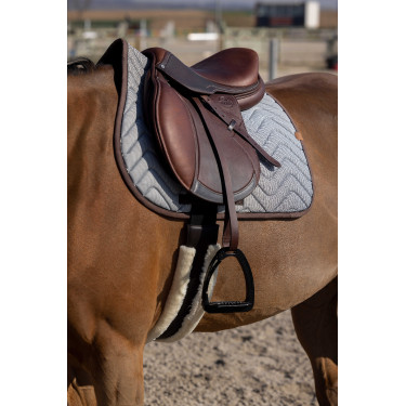 Satteldecke Equithème Tweedytan Weiß Weiß Satteldecke Equithème Tweedytan Weiß Weiß