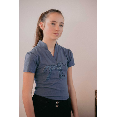 Polo Iliana Pénélope Blau / Grau