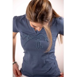 Polo Iliana Pénélope Blau / Grau