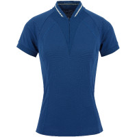 Polo Equithème Elodie Kurzarm Blau Monaco Polo Equithème Elodie Kurzarm Blau Monaco