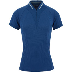 Polo Equithème Elodie Kurzarm Blau Monaco