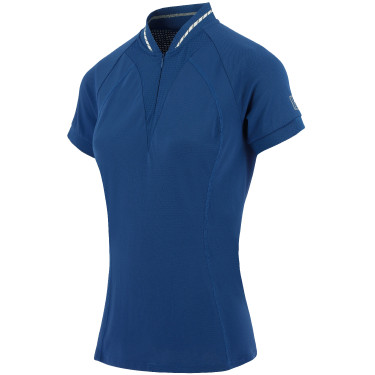Polo Equithème Elodie Kurzarm Blau Monaco