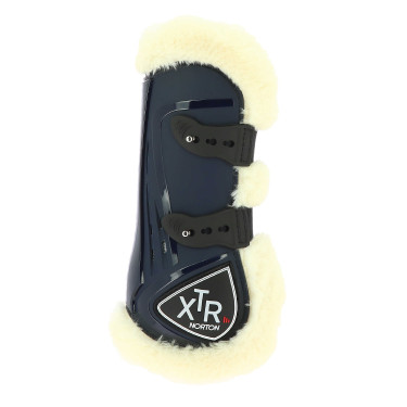 Norton XTR Gamaschen mit synthetischem Lammfell und Knöpfen Marineblau