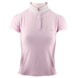 Wettkampf-Poloshirt Pénélope Madrid Kurzarm Pink Rosa