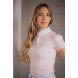 Wettkampf-Poloshirt Pénélope Madrid Kurzarm Pink Rosa